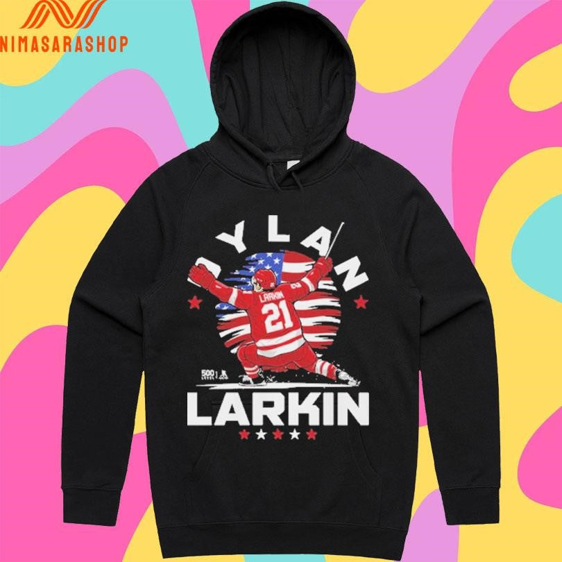 Dylan Larkin Detroit USA Flag Celebration 2026 Shirts