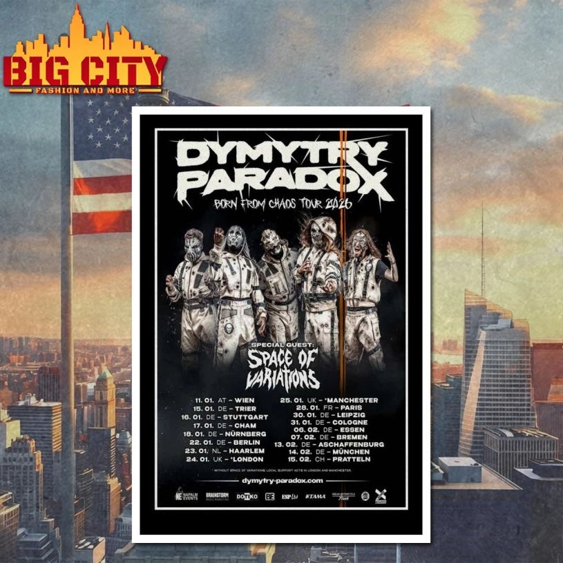 Dymytry Paradox Born From Chaos Tour 2026 Poster Shirt