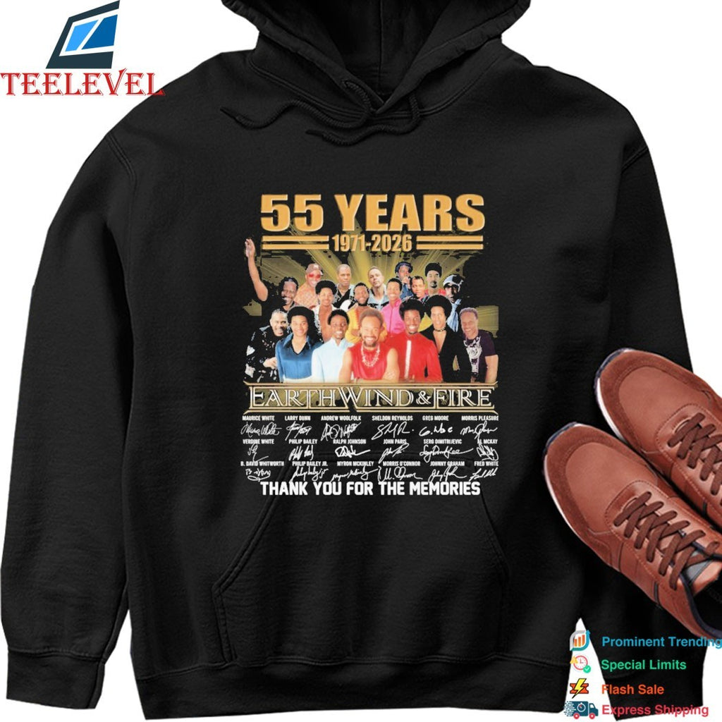 Earth Wind And Fire 55 Years 1771 2026 Thank You For The Memories Signatures T-shirts