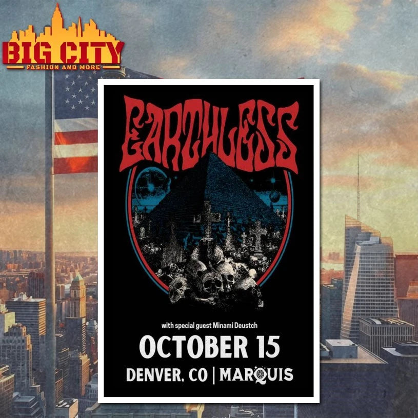 EarthLess At Marquis Theater On Oct 15 2025 Poster shirts