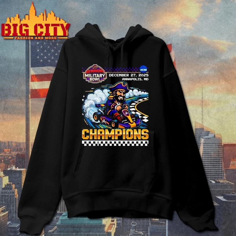 East Carolina Pirates Go Bowling Military Bowl Champions 2025 Shirt