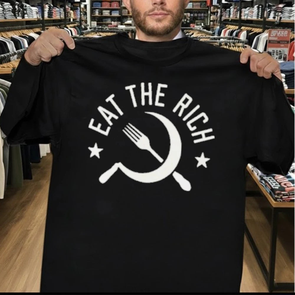 Eat The Rich Grunge Punk Anti Capitalist Protest Graphic Shirt