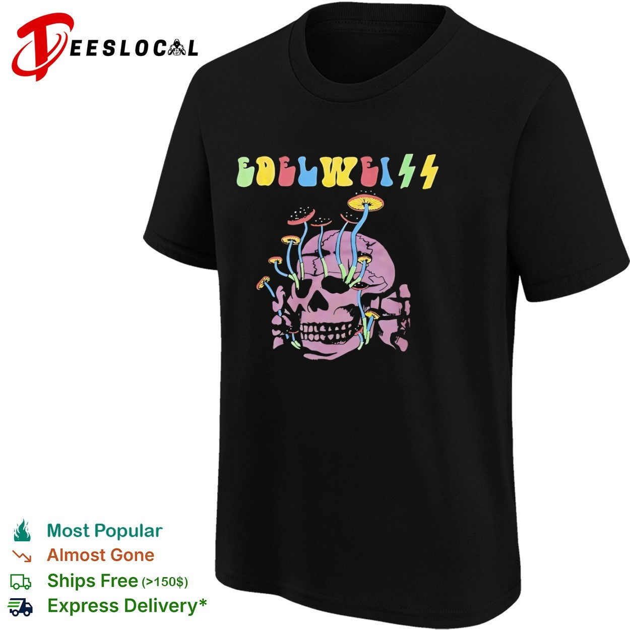 Edelweiss Totenkopf Mushroom Skull Shirt