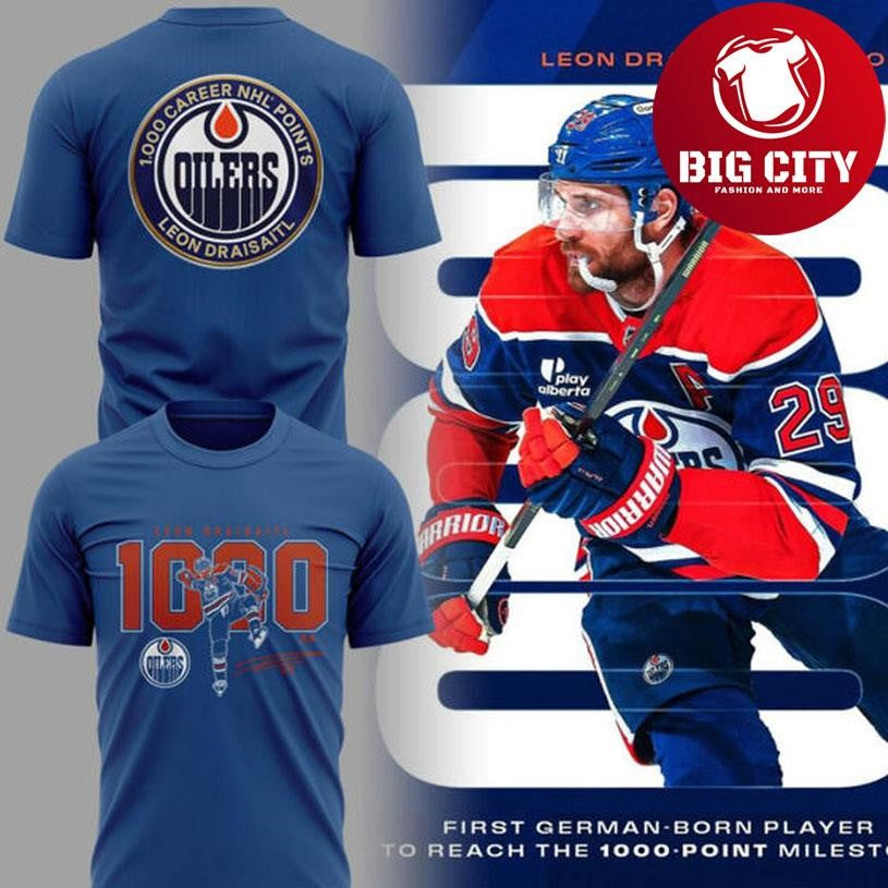 Edmonton Oilers 1000 Career Points Two Sided Shirt