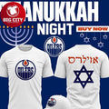 Edmonton Oilers Hanukkah Night 2026 Celebration Two Sided Shirt