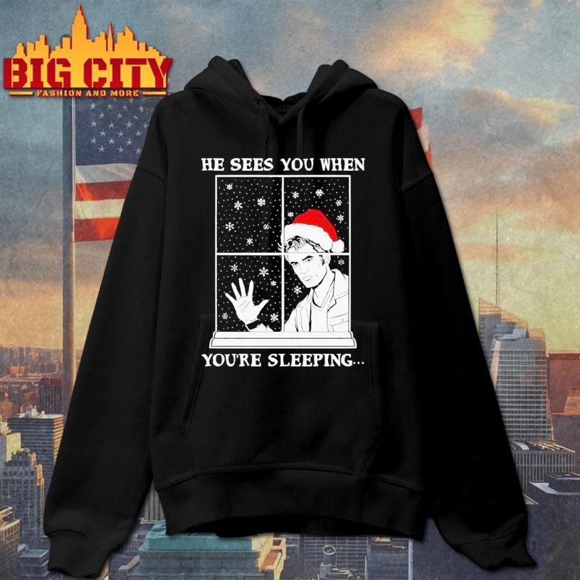 Edward Cullen Santa He Sees You When You’re Sleeping Shirt