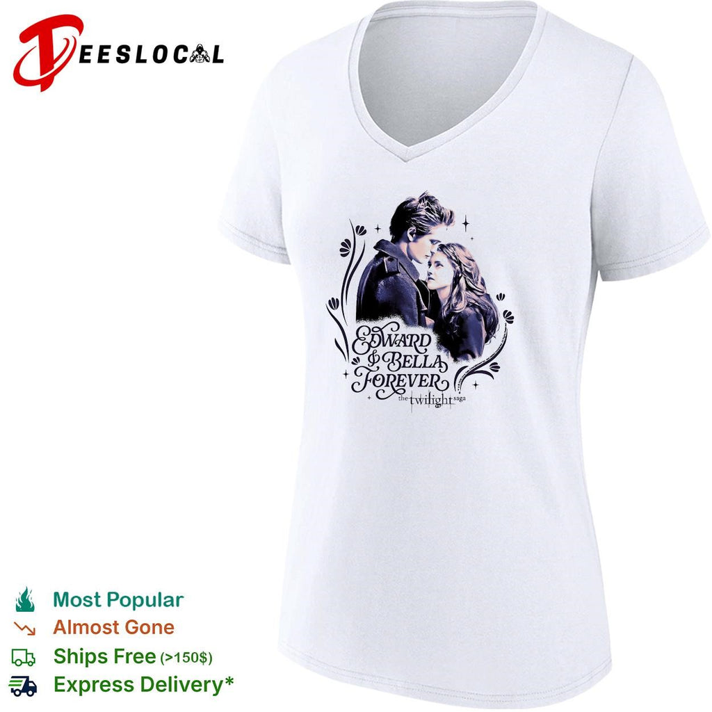 Edward and Bella forever vampire couple vintage portrait shirt