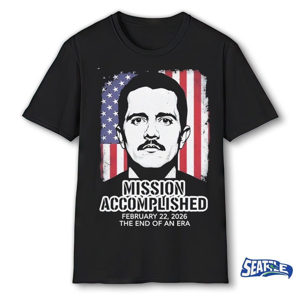 El Mencho Justice Served Mission Accomplished The End Of An Era USA Flag 2026 shirt