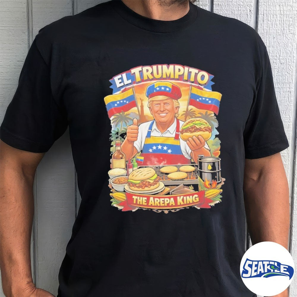 El Trumpito The Arepa King Donald Trump Venezuelan flags Graphic shirt