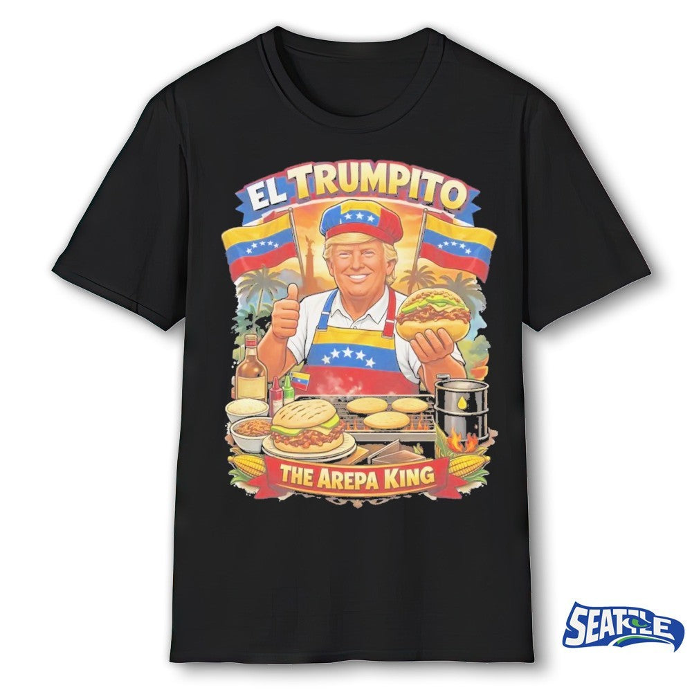 El Trumpito The Arepa King Donald Trump Venezuelan flags Graphic shirt
