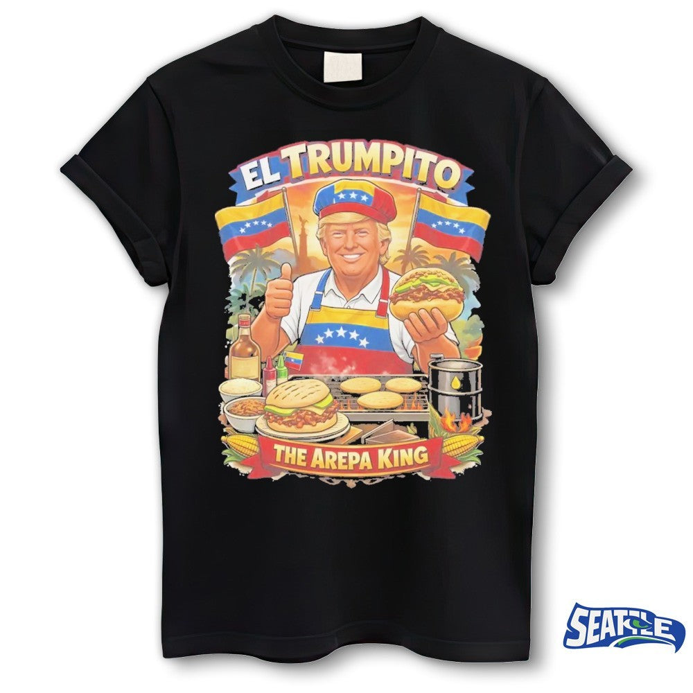 El Trumpito The Arepa King Donald Trump Venezuelan flags Graphic shirt