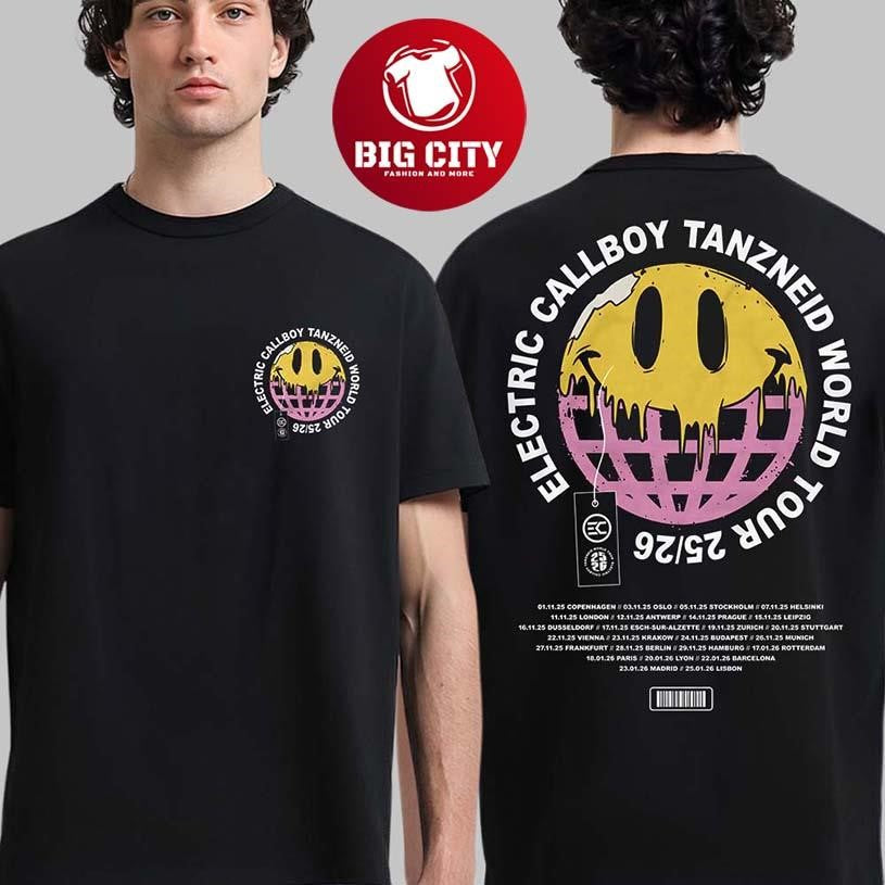 Electric Callboy Tanzneid World Tour 2025 2026 Globe Two Sided Shirt