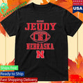 Elijah Jeudy Rally Mens Black Nebraska Cornhuskers Nil Sport Icon Shirt