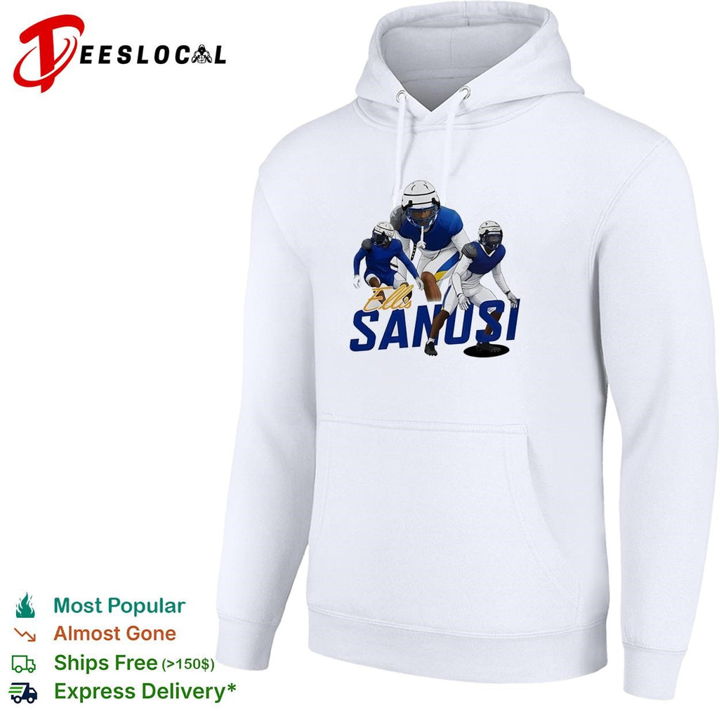 Ellis Sanosi running football player shirt