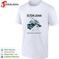 Elton John louder than concorde colorful poster shirt