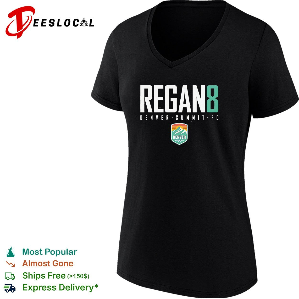 Emma Regan 8 Denver Summit FC professional women’s soccer team shirt