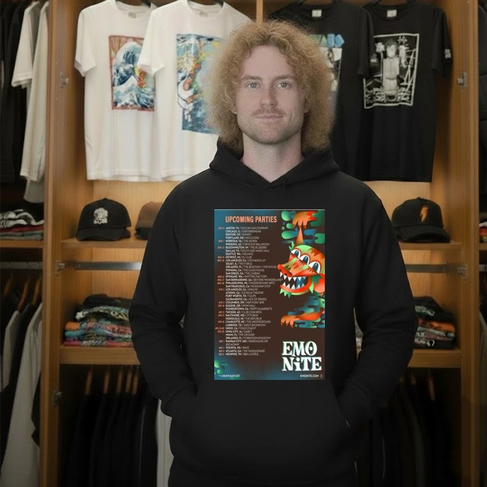 Emo Nite Upcoming Parties Tour 2026 Poster Shirt
