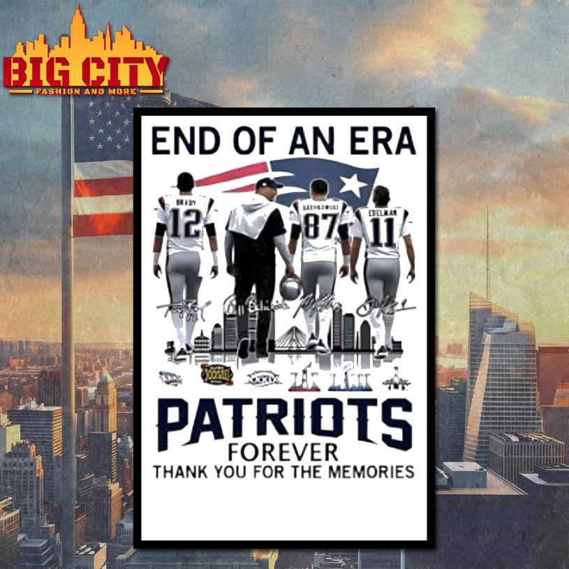 End Of An Era Patriots Forever Thank You For The Memories Vintage Shirt