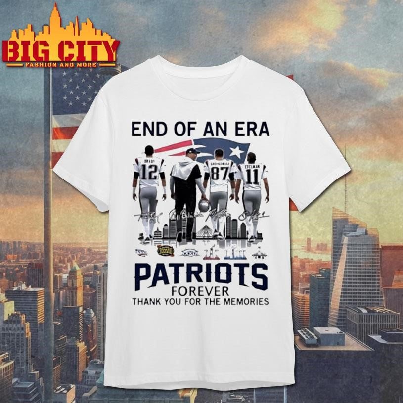 End Of An Era Patriots Forever Thank You For The Memories Vintage Shirt