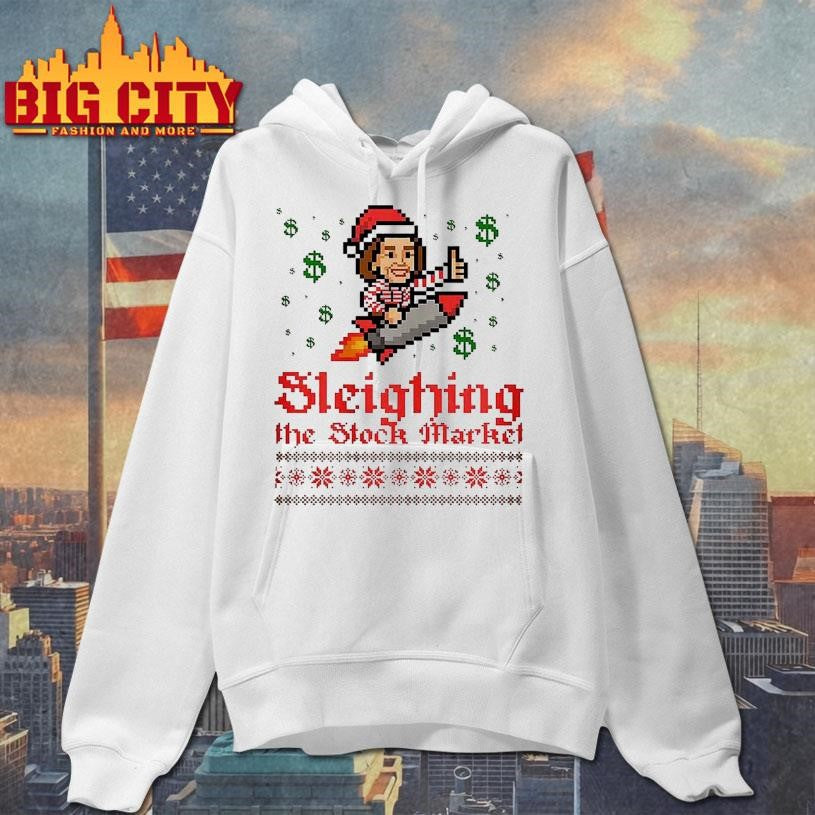 End of an Error sleighing the stock market pixcel ugly Christmas shirt