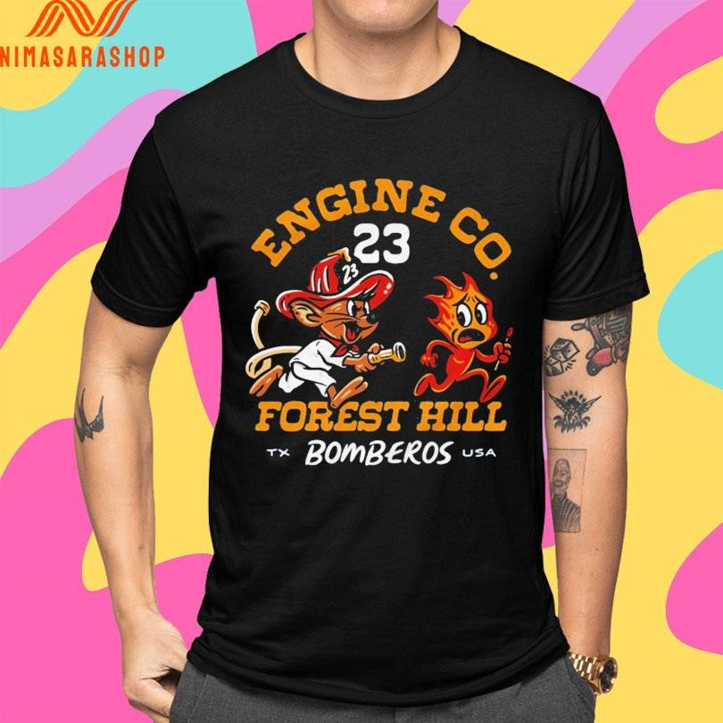 Engine Co 23 Forest Hill Bomberos Tx Usa Shirts