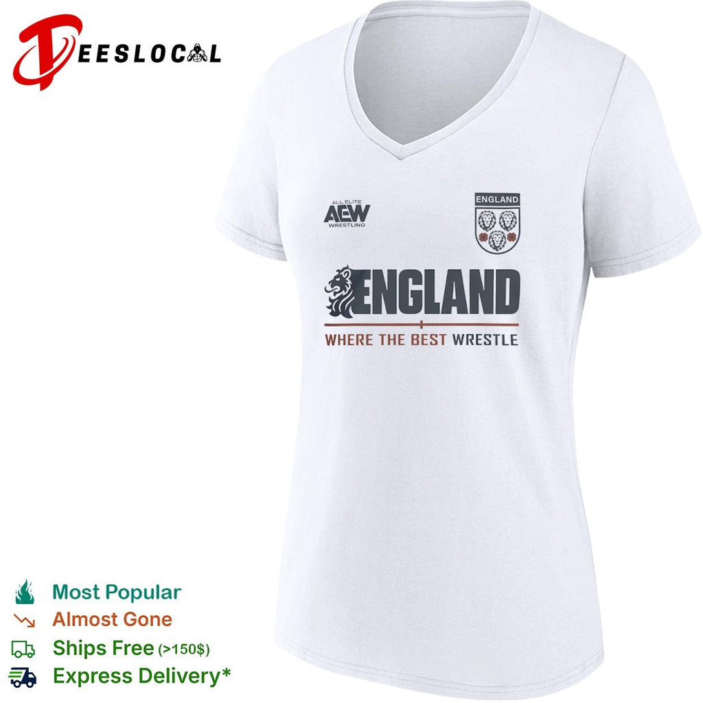England Where the Best Wrestle England Lions Crest Shirt
