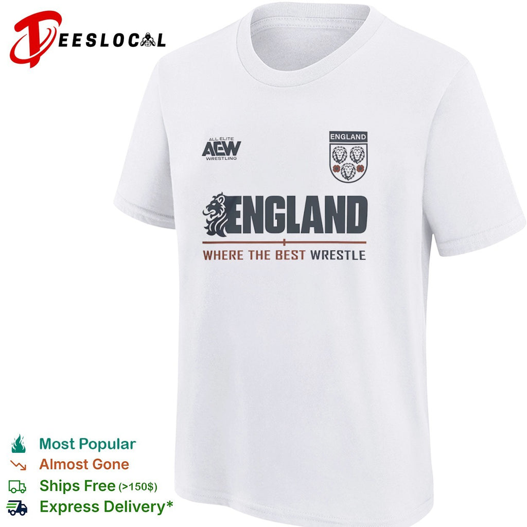 England Where the Best Wrestle England Lions Crest Shirt