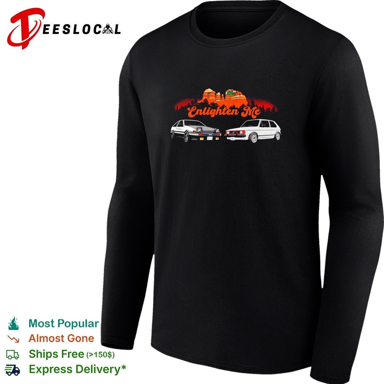 Enlighten me initial d vw gti car shirt