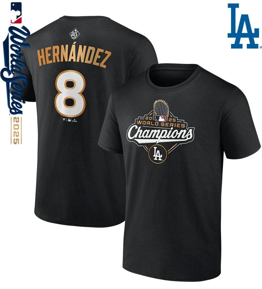 Enrique Hernández Los Angeles Dodgers 2025 World Series Champions Big &amp; Tall Name &amp; Number T-Shirt