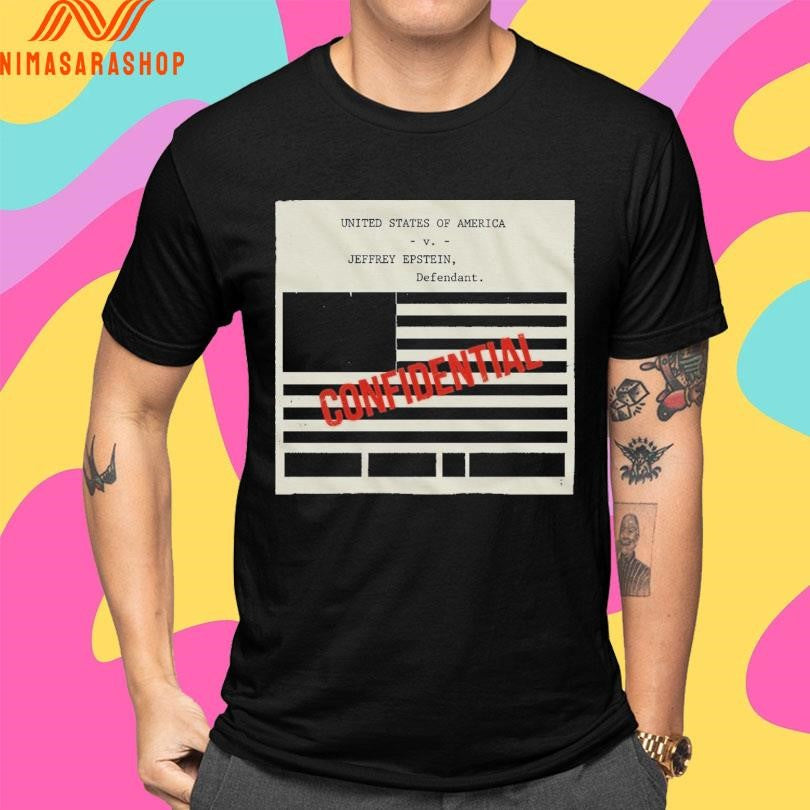 Epstein Files Flag United States Of America V Jeffrey Epstein Defendant Shirts