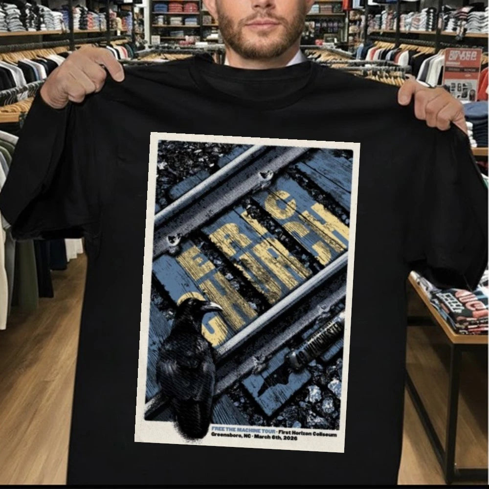 Eric Church Greensboro Mar 6 2026 Poster Shirt
