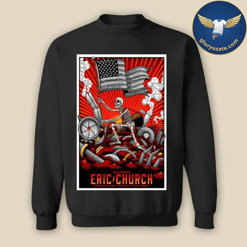 Eric Church Jan 23 2026 The Anthem Washington DC Poster Shirt