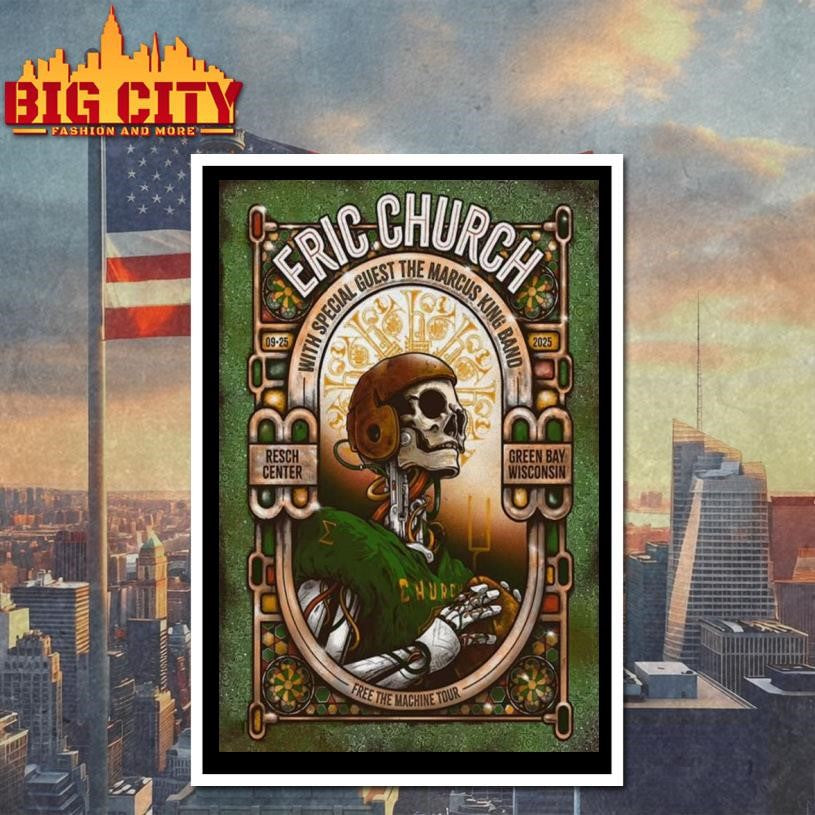 Eric Church Live Tour 2025 Poster Shirt
