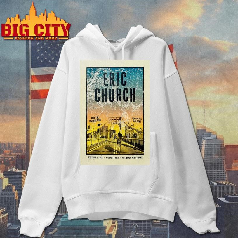 Eric Church Pittsburgh PA 9.12.25 Show Poster shirt