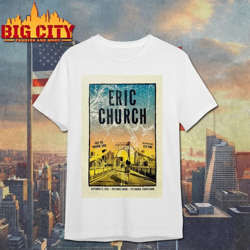Eric Church Pittsburgh PA 9.12.25 Show Poster shirt