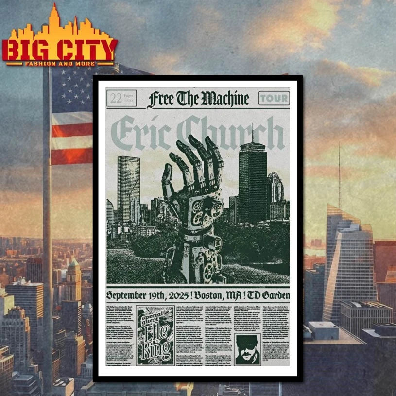Eric Church TD Garden Boston MA Sep 19 2025 Poster shirt
