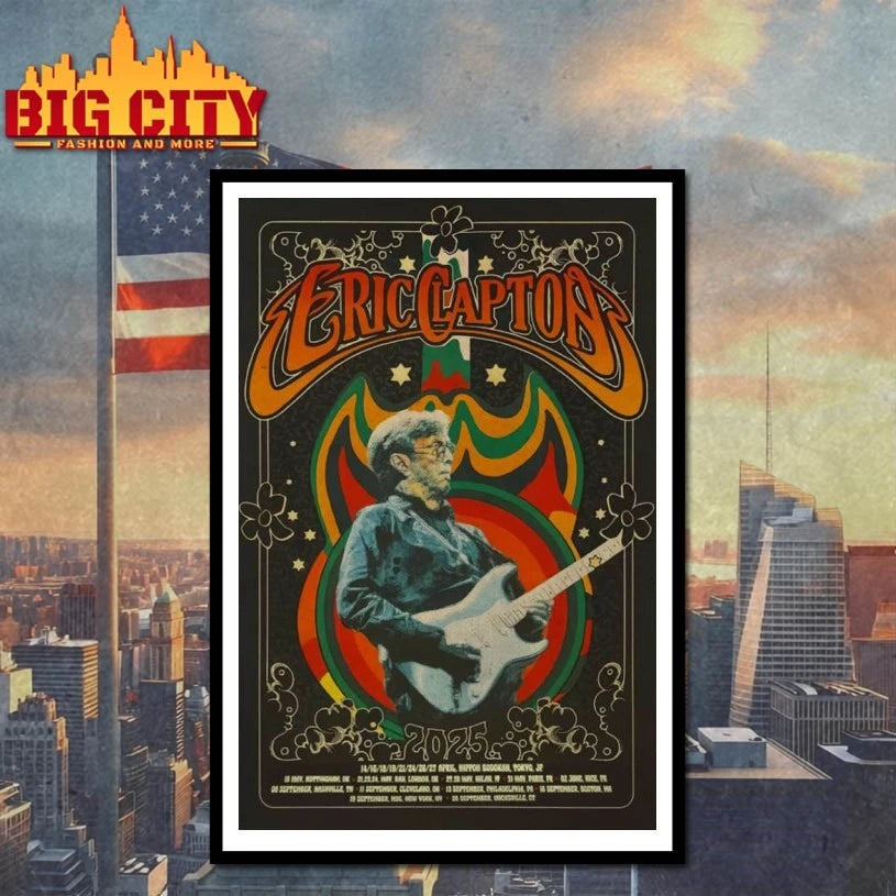 Eric Clapton Tour May &amp; Sept 2025 Poster shirt