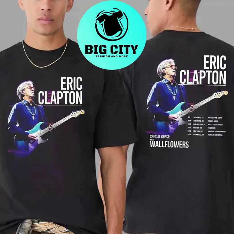 Eric Clapton Us Tour Dates List 2025 New Two Sided Shirt