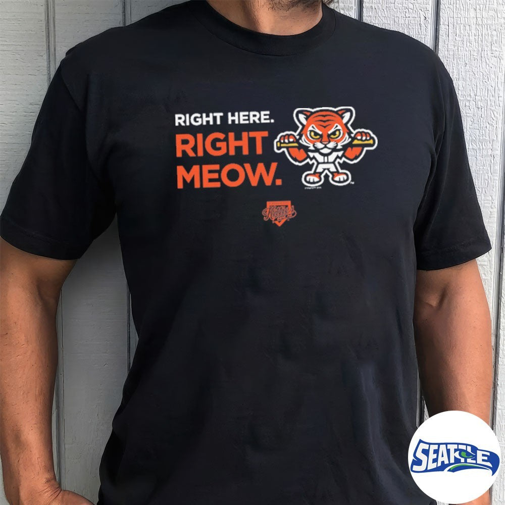 Erie SeaWolves EA Right Here Right Meow shirt