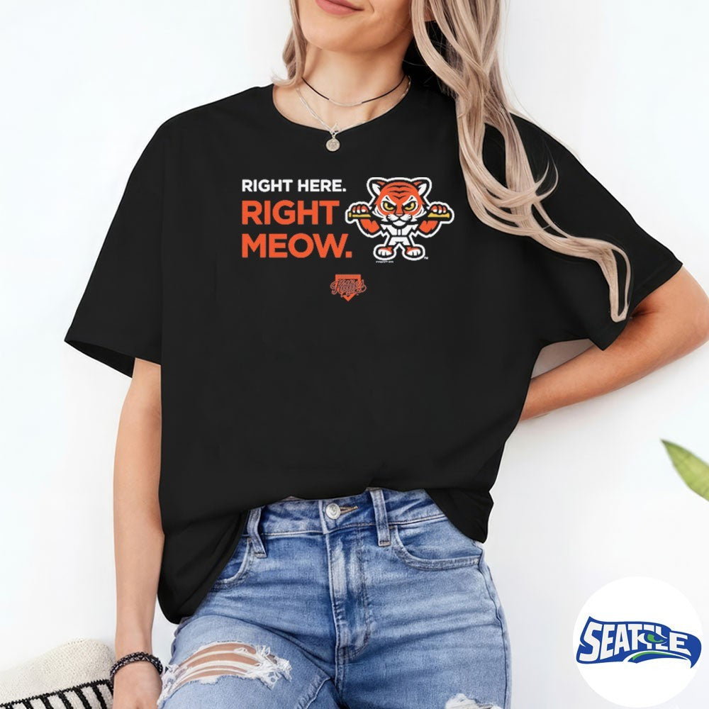 Erie SeaWolves EA Right Here Right Meow shirt