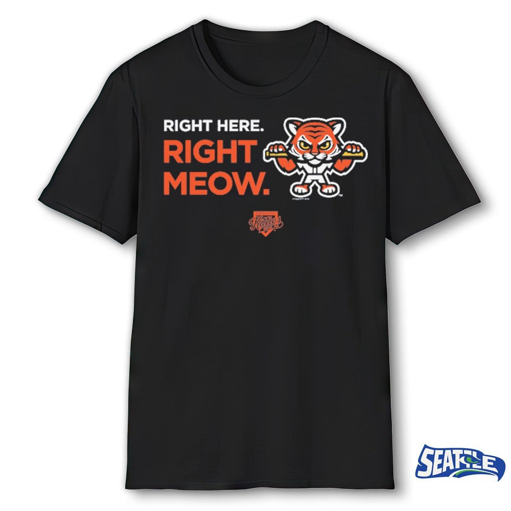 Erie SeaWolves EA Right Here Right Meow shirt