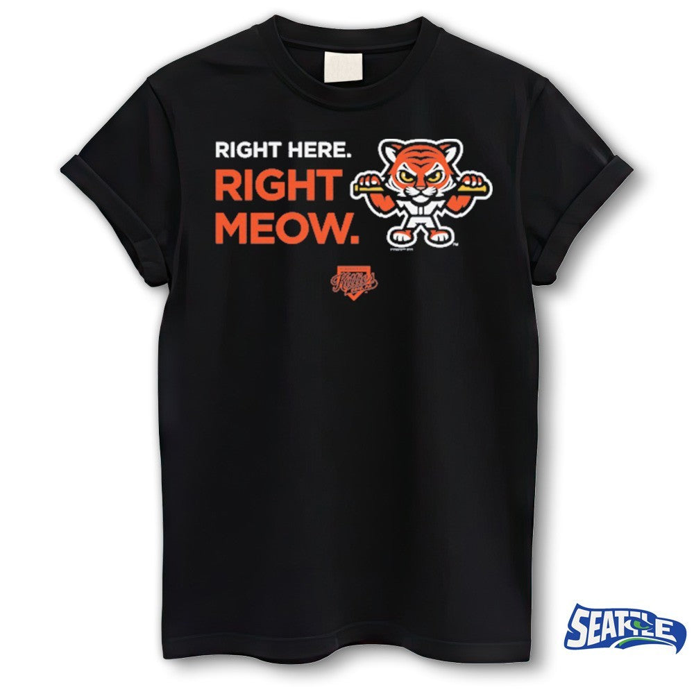 Erie SeaWolves EA Right Here Right Meow shirt