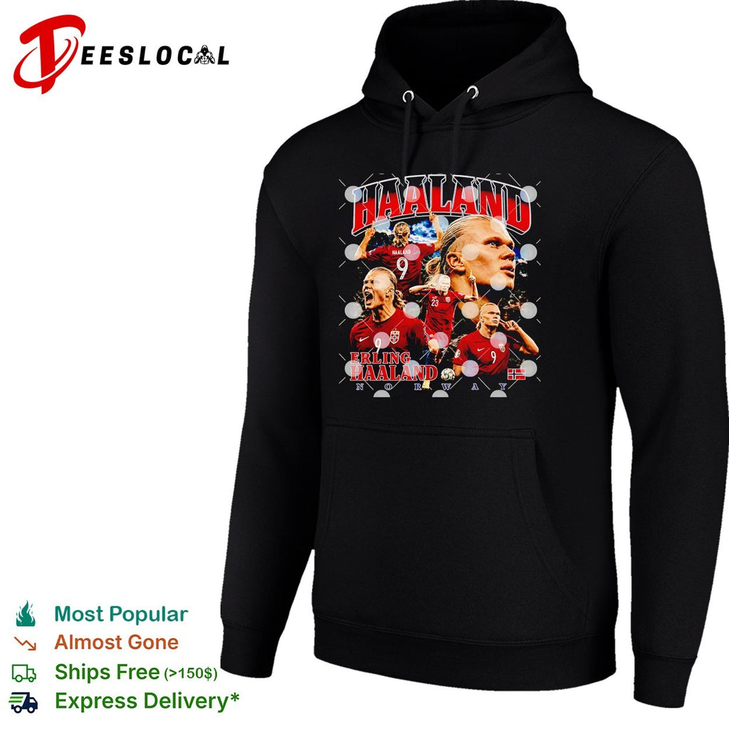 Erling Haaland playing soccer montage shirt