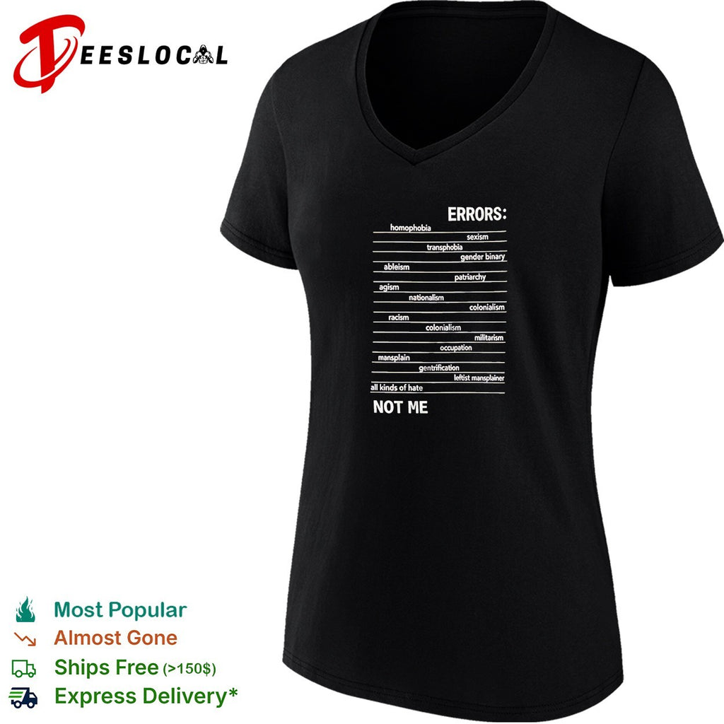 Errors not me list shirt