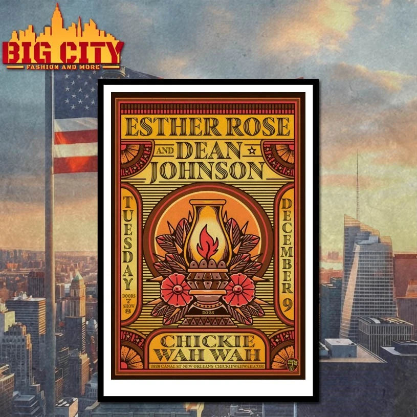 Esther Rose And Dean Johnson In New Orleans LA On Dec 9 2025 Poster shirt