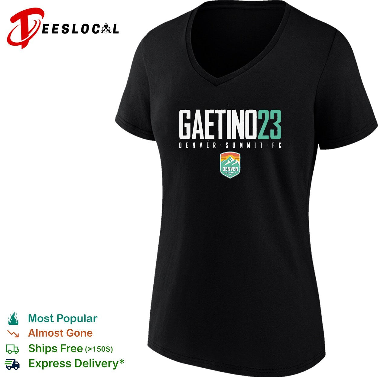 Eva Gaetino 23 Denver Summit FC professional women’s soccer team shirt