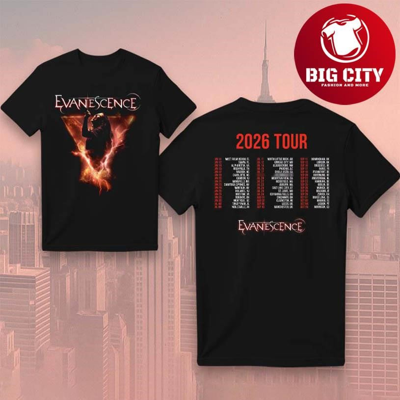 Evanescence 2026 Tour Two Sided Shirt