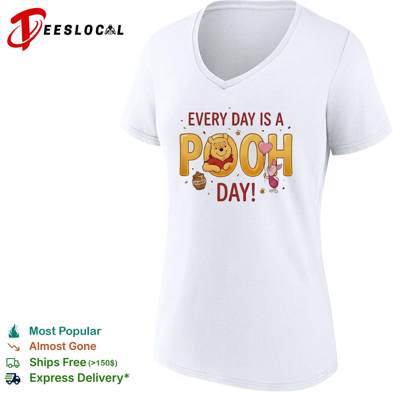 Every day is a Pooh day Winnie the Pooh and Piglet illustration graphic shirt