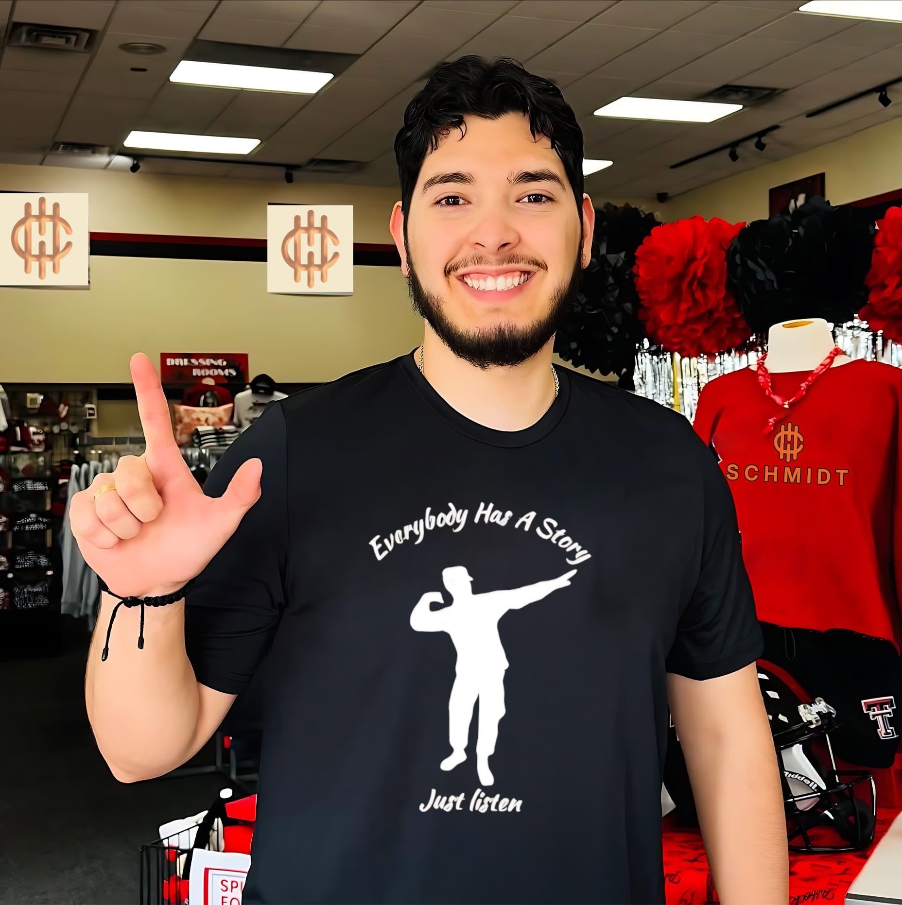 Everybody Has a Story Just Listen Dabbing Soldier Silhouette shirt