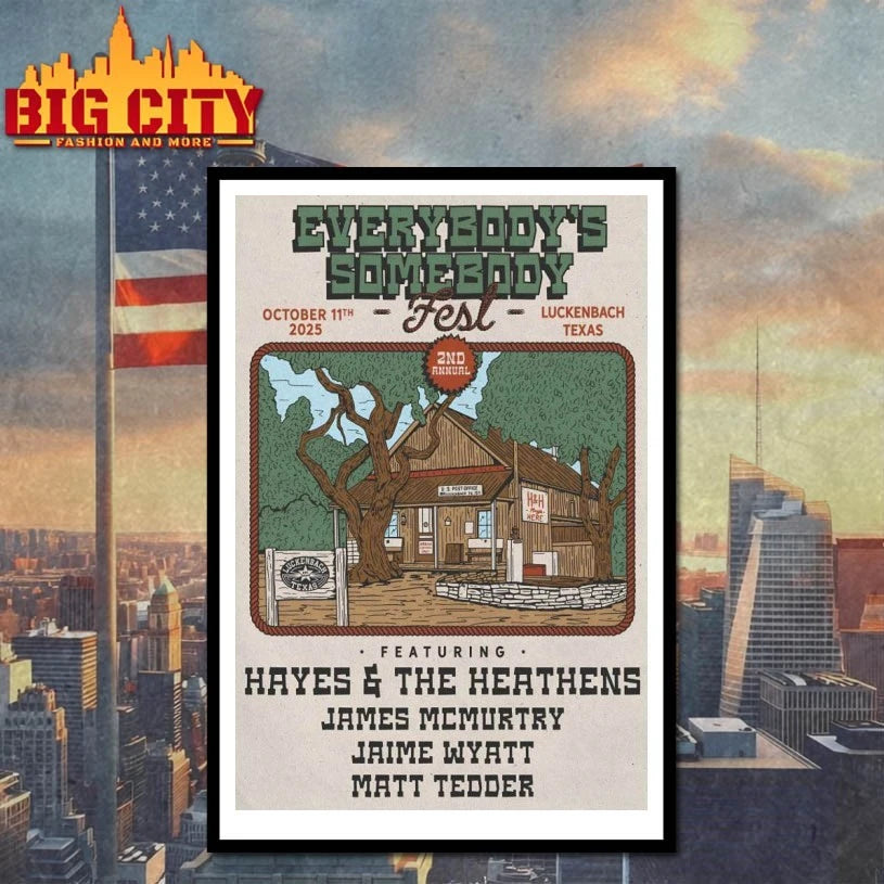 Everybody’s Somebody Fest Oct 11 2025 Luckech TX With Hayes Carll Poster shirt
